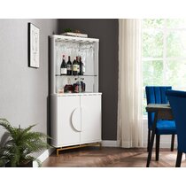 White corner on sale bar cabinet